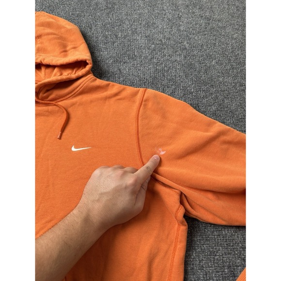 Mens Hoodie Nike Orange Pullover The Athletic Dept, Size L - Picture 9 of 11